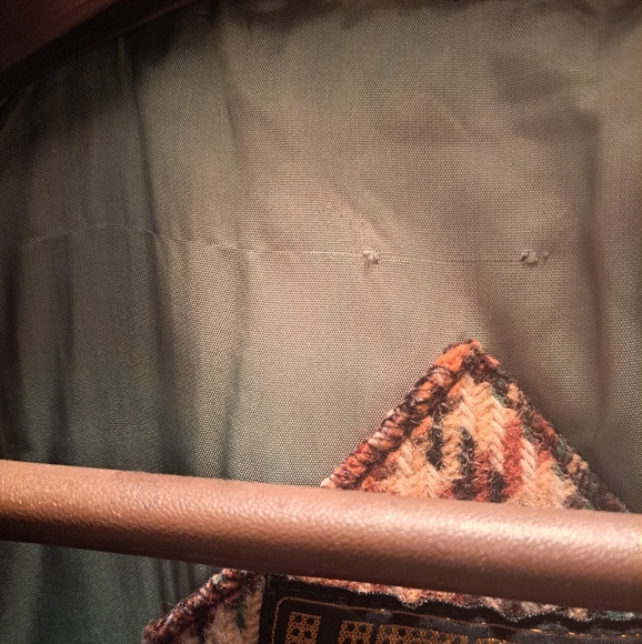 Vintage 70s Funky Double Breasted Tie Belt Utex Wool Blend Overcoat sz 13/14 - Picture 8 of 14